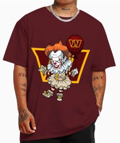 T Shirt Color DSBN510 It Clown Pennywise Washington Commanders T Shirt