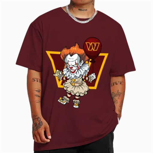 T Shirt Color DSBN510 It Clown Pennywise Washington Commanders T Shirt