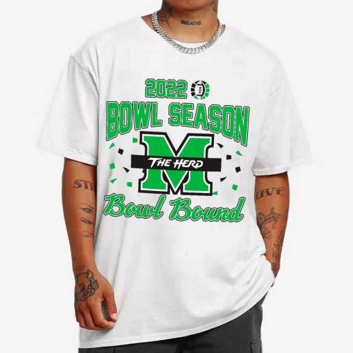 T Shirt MEN 1 DSBS21 Marshall Thundering Herd College Football 2022 Bowl Season T Shirt