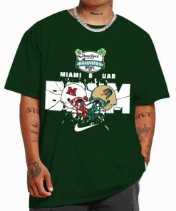 T Shirt Men 0 Forest Miami And UAB Boom Helmet Home Town Lenders Bahamas Bowl T Shirt