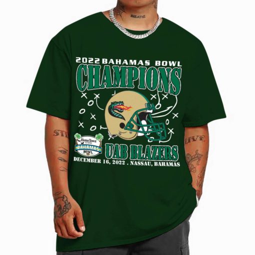 T Shirt Men 0 Forest UAB Blazers Champions December 16th 2022 Bahamas Bowl Nassau T Shirt