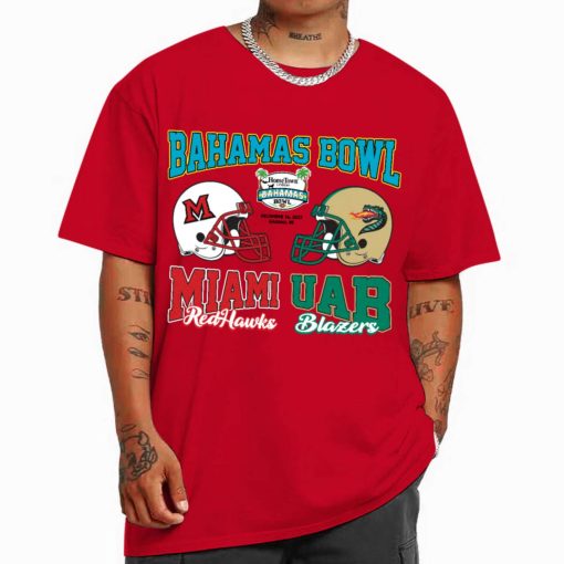 T Shirt Men 0 Red Bahamas Bowl Champions Miami And UAB RedHawks 2022 T Shirt