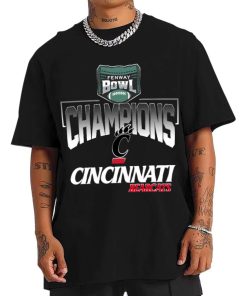 T Shirt Men Cincinnati Bearcats Wasabi Fenway Bowl Champions T Shirt