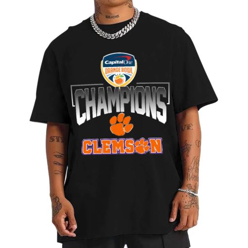 T Shirt Men Clemson Tigers Capital One Orange Bowl Champions T Shirt