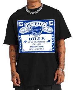 T Shirt Men DSBEER04 Kings Of Football Funny Budweiser Genuine Buffalo Bills T Shirt