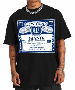 T Shirt Men DSBEER24 Kings Of Football Funny Budweiser Genuine New York Giants T Shirt