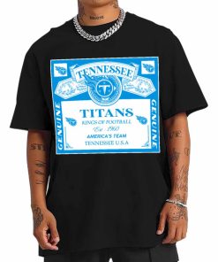 T Shirt Men DSBEER31 Kings Of Football Funny Budweiser Genuine Tennessee Titans T Shirt