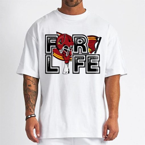 T Shirt Men DSBN004 For Life Helmet Flag Arizona Cardinals T Shirt