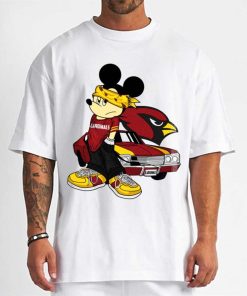 T Shirt Men DSBN006 Mickey Gangster And Car Arizona Cardinals T Shirt