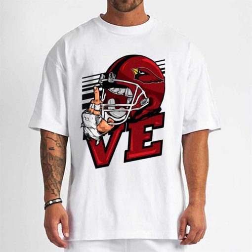 T Shirt Men DSBN012 Love Sign Arizona Cardinals T Shirt