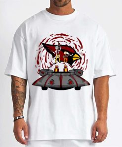 T Shirt Men DSBN013 Rick Morty In Spaceship Arizona Cardinals T Shirt