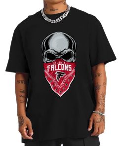 T Shirt Men DSBN017 Skull Wear Bandana Atlanta Falcons T Shirt
