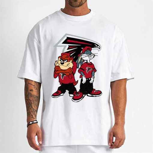 T Shirt Men DSBN019 Looney Tunes Bugs And Taz Atlanta Falcons T Shirt