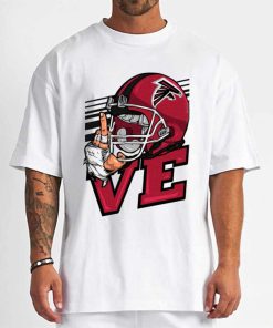 T Shirt Men DSBN020 Love Sign Atlanta Falcons T Shirt