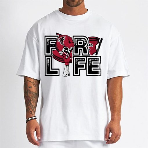 T Shirt Men DSBN026 For Life Helmet Flag Atlanta Falcons T Shirt