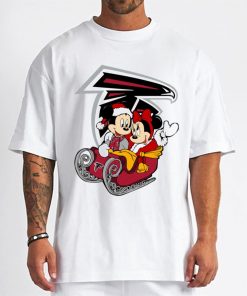 T Shirt Men DSBN027 Mickey Minnie Santa Ride Sleigh Christmas Atlanta Falcons T Shirt