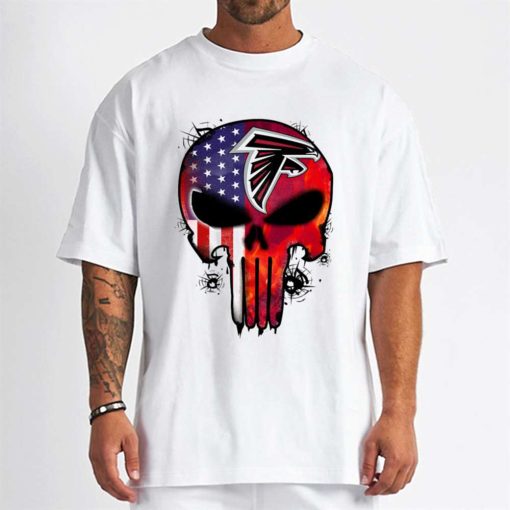 T Shirt Men DSBN028 Punisher Skull Atlanta Falcons T Shirt