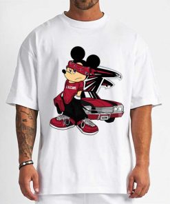 T Shirt Men DSBN029 Mickey Gangster And Car Atlanta Falcons T Shirt
