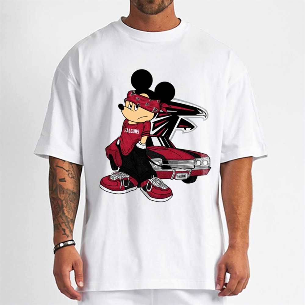 Mickey Gangster And Car Atlanta Falcons T-Shirt