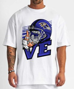 T Shirt Men DSBN039 Love Sign Baltimore Ravens T Shirt