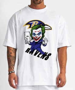 T Shirt Men DSBN047 Joker Smile Baltimore Ravens T Shirt