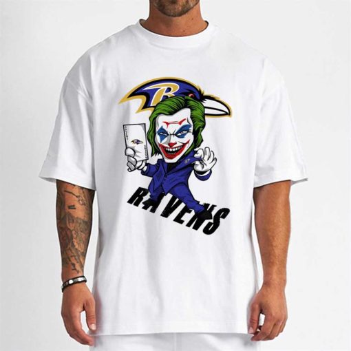 T Shirt Men DSBN047 Joker Smile Baltimore Ravens T Shirt