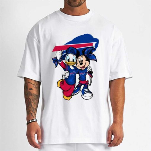 T Shirt Men DSBN053 Minnie And Daisy Duck Fans Buffalo Bills T Shirt