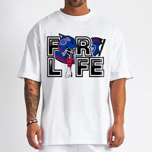 T Shirt Men DSBN054 For Life Helmet Flag Buffalo Bills T Shirt
