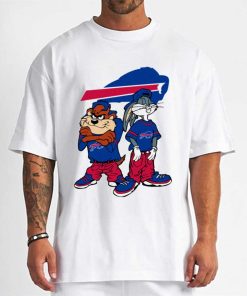 T Shirt Men DSBN060 Looney Tunes Bugs And Taz Buffalo Bills T Shirt