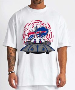 T Shirt Men DSBN064 Rick Morty In Spaceship Buffalo Bills T Shirt