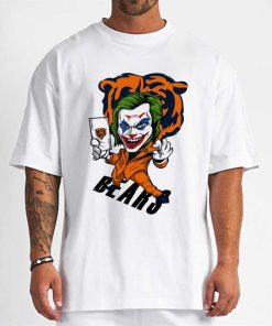 T Shirt Men DSBN088 Joker Smile Chicago Bears T Shirt
