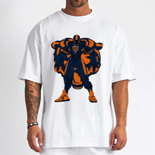 T Shirt Men DSBN096 Transformer Robot Chicago Bears T Shirt