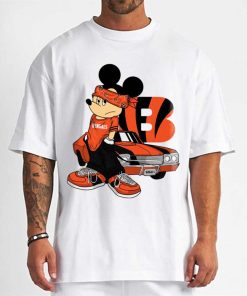 T Shirt Men DSBN102 Mickey Gangster And Car Cincinnati Bengals T Shirt
