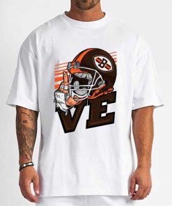 T Shirt Men DSBN114 Love Sign Cleveland Browns T Shirt