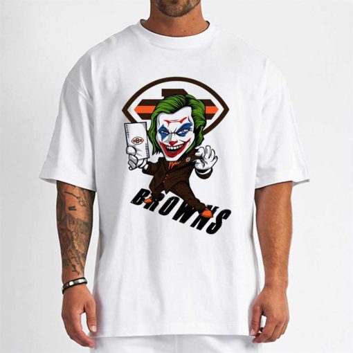 T Shirt Men DSBN122 Joker Smile Cleveland Browns T Shirt