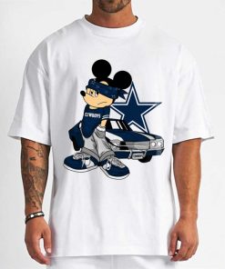 T Shirt Men DSBN134 Mickey Gangster And Car Dallas Cowboys T Shirt
