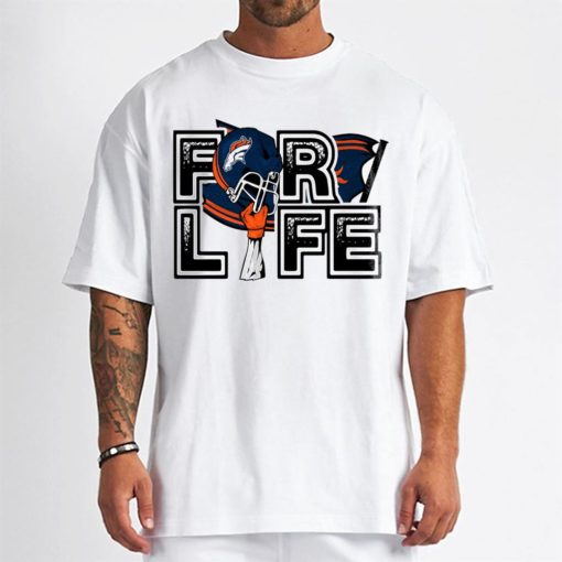 T Shirt Men DSBN151 For Life Helmet Flag Denver Broncos T Shirt