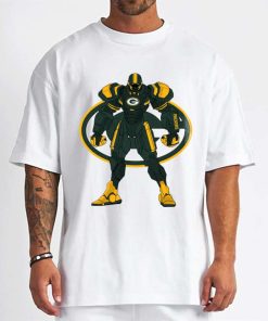 T Shirt Men DSBN184 Transformer Robot Green Bay Packers T Shirt