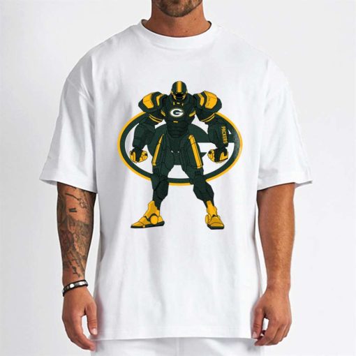 T Shirt Men DSBN184 Transformer Robot Green Bay Packers T Shirt