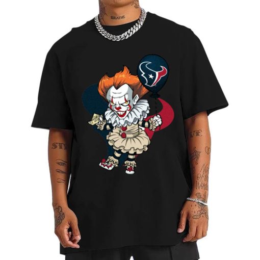 T Shirt Men DSBN195 It Clown Pennywise Houston Texans T Shirt