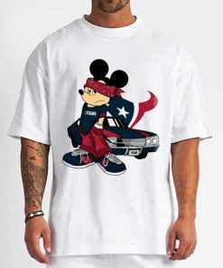 T Shirt Men DSBN208 Mickey Gangster And Car Houston Texans T Shirt