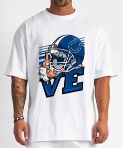 T Shirt Men DSBN219 Love Sign Indianapolis Colts T Shirt