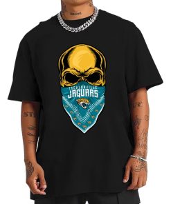 T Shirt Men DSBN225 Skull Wear Bandana Jacksonville Jaguars T Shirt