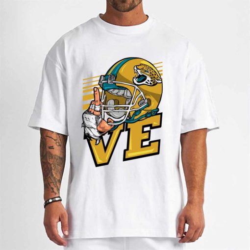 T Shirt Men DSBN228 Love Sign Jacksonville Jaguars T Shirt