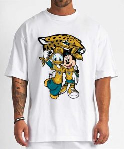 T Shirt Men DSBN229 Minnie And Daisy Duck Fans Jacksonville Jaguars T Shirt