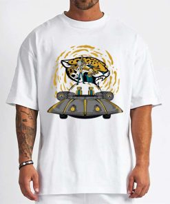 T Shirt Men DSBN237 Rick Morty In Spaceship Jacksonville Jaguars T Shirt