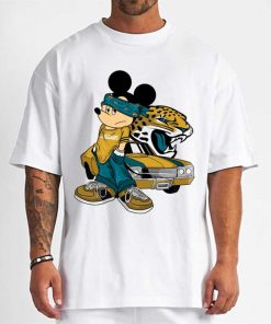 T Shirt Men DSBN240 Mickey Gangster And Car Jacksonville Jaguars T Shirt