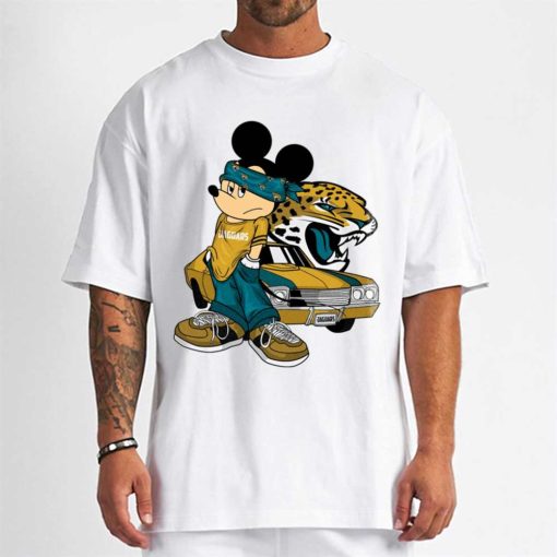 T Shirt Men DSBN240 Mickey Gangster And Car Jacksonville Jaguars T Shirt