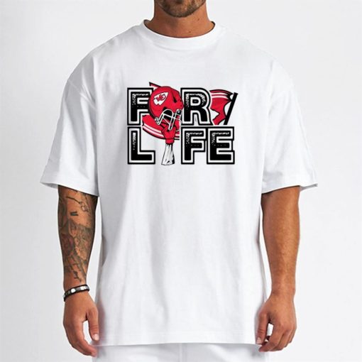 T Shirt Men DSBN245 For Life Helmet Flag Kansas City Chiefs T Shirt