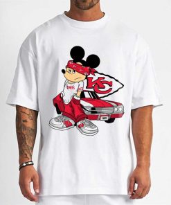 T Shirt Men DSBN247 Mickey Gangster And Car Kansas City Chiefs T Shirt
